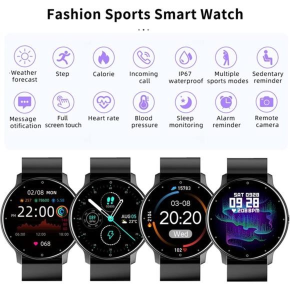 Smart Watch, Fitness Tracker Watches for Men Women, IP67 Waterproof HD Touch - Picture 3 of 6